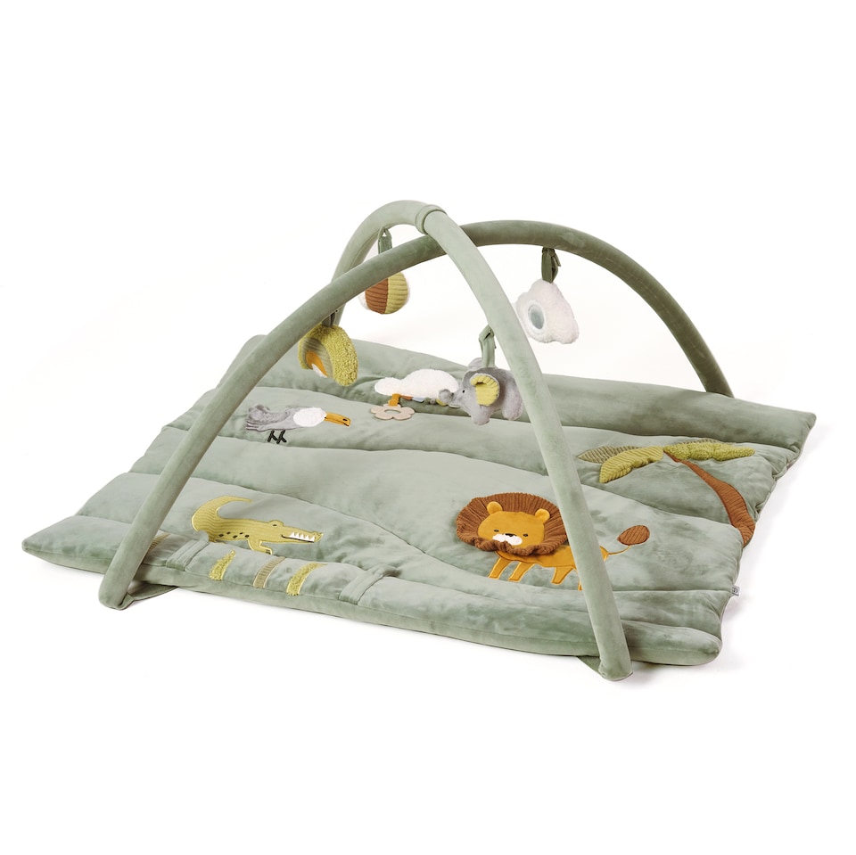 image 1 of MiniDream Baby Playmat Activity Gym and Playpen Mat - Jungle