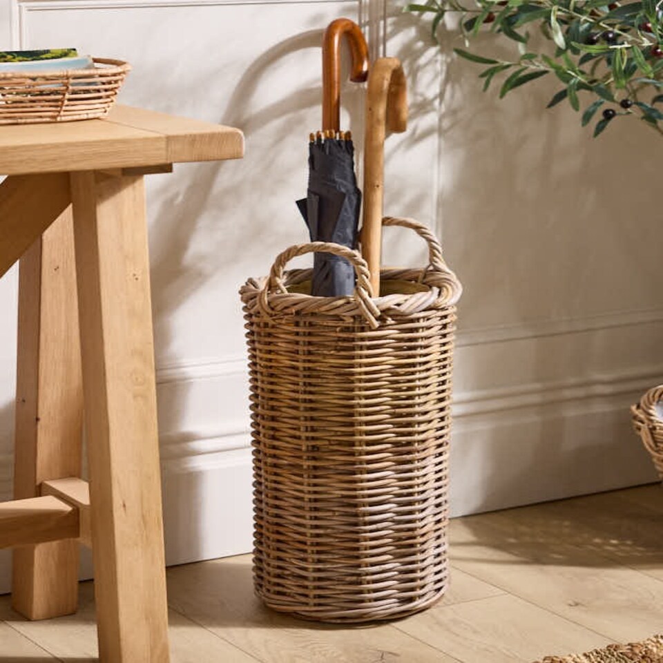 image 1 of Wicker Umbrella Stand Basket N/A