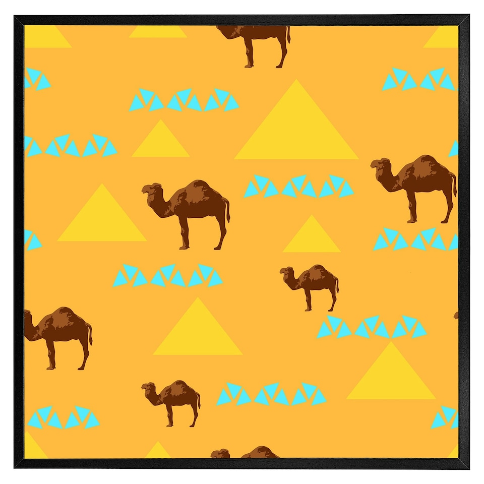 image 1 of Camels & pyramids (Picutre Frame) White | XS