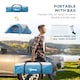 image 8 of Outsunny 3000mm Waterproof Camping Tent with Porch & Sewn in Groundsheet, Blue