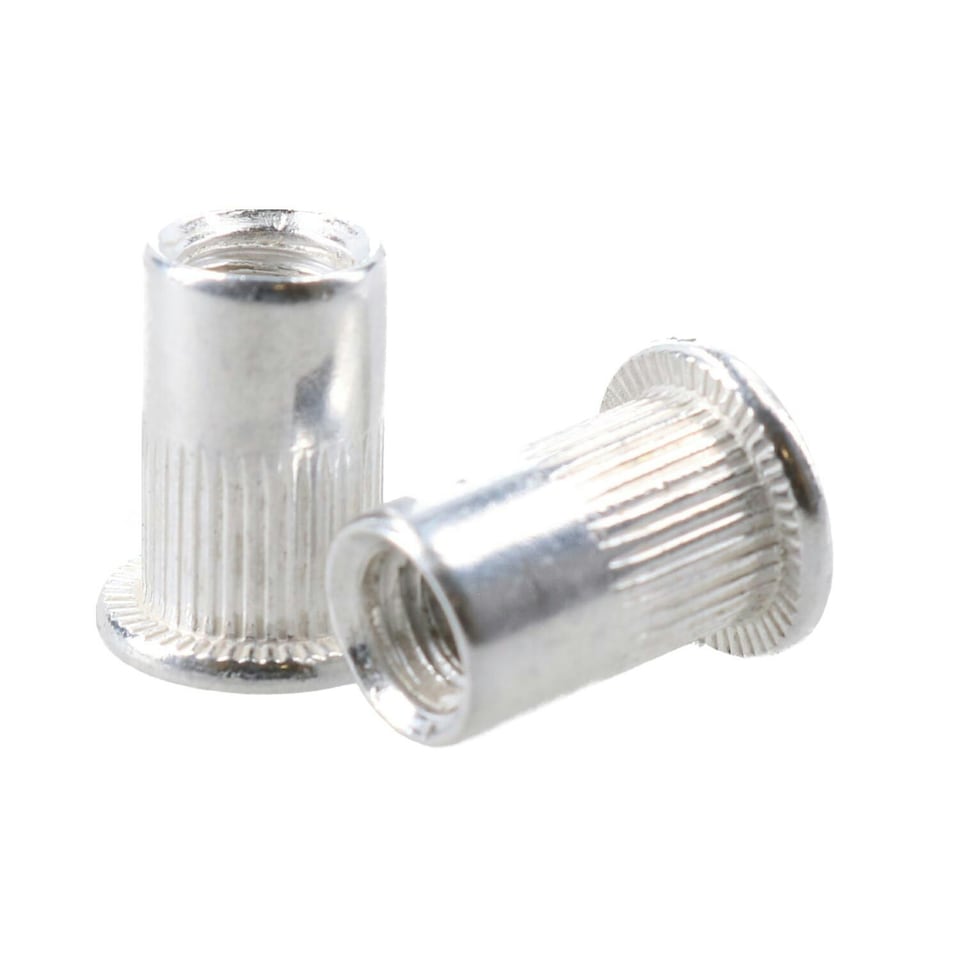 image 1 of M6 6mm Alu Nut Serts Riveting Nuts Rivet Threaded Inserts Blindnut Rivnut 50pc