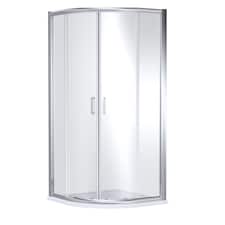 Contemporary 8mm Glass Quadrant Shower Enclosure, 900 x 900mm, Chrome | Silver | Chrome | 1