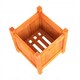 image 8 of Oypla Garden Wooden Square Flower Planter Ornamental Plant Pot Brown