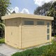 image 1 of Canberra-Log Cabin, Wooden Garden Room, Timber Summerhouse, Home Office - L422.7 x W600 x H233.7 cm Brown