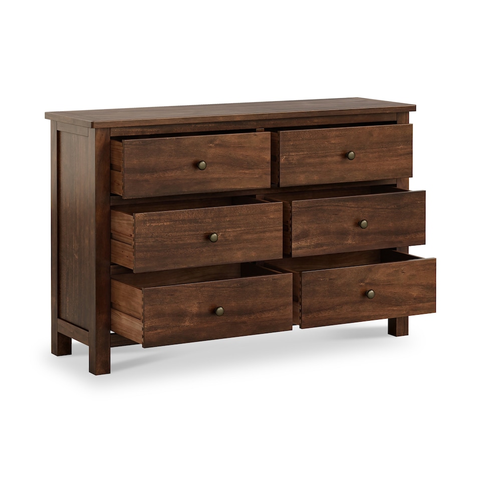 image 1 of Duchy Acacia 6 Drawer Chest Fully Assembled - By Roseland Furniture