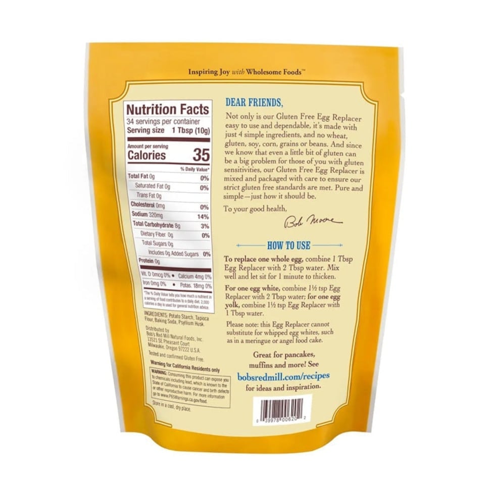 image 1 of Bob's Red Mill Gluten Free Egg Replacer 340g