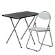 image 1 of Harbour Housewares Wooden Folding Desk & Chair Set - Silver/White