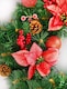 image 3 of Best Artificial Christmas 6ft Red Decorated Garland with 50 warm white battery lights