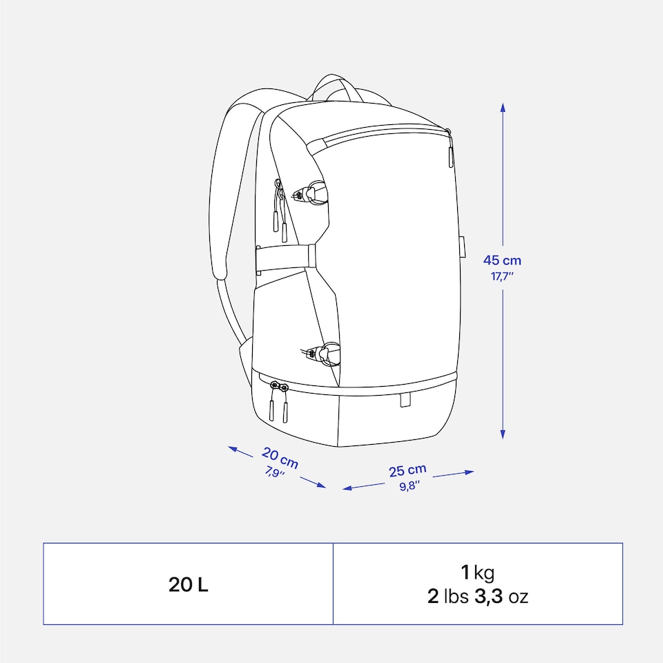 image 1 of Decathlon NH500 Arpenaz 20L Insulated Hiking Backpack