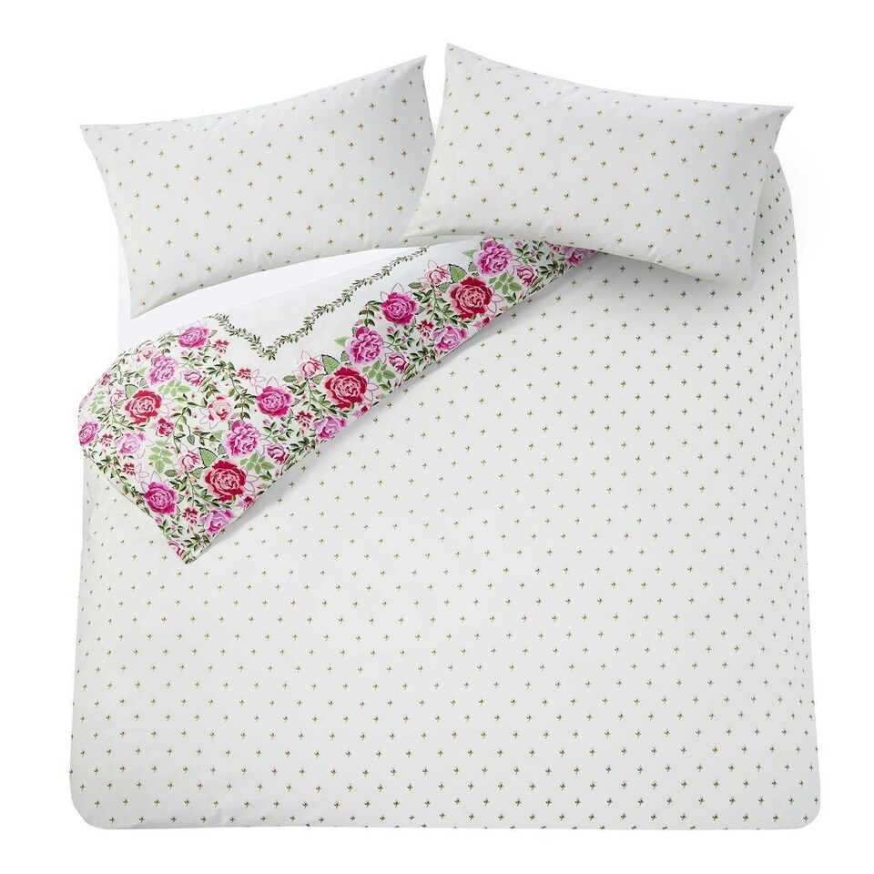 image 1 of Cath Kidston Dolly Rose Duvet Cover Set - King - Sage Green | King