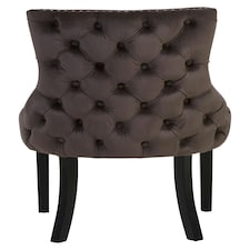 Interiors by Premier Black Velvet Dining Chair, Comfortable High Back Office Chair, Aesthetic Velvet Accent chair for Living Room