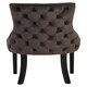 image 1 of Interiors by Premier Black Velvet Dining Chair, Comfortable High Back Office Chair, Aesthetic Velvet Accent chair for Living Room