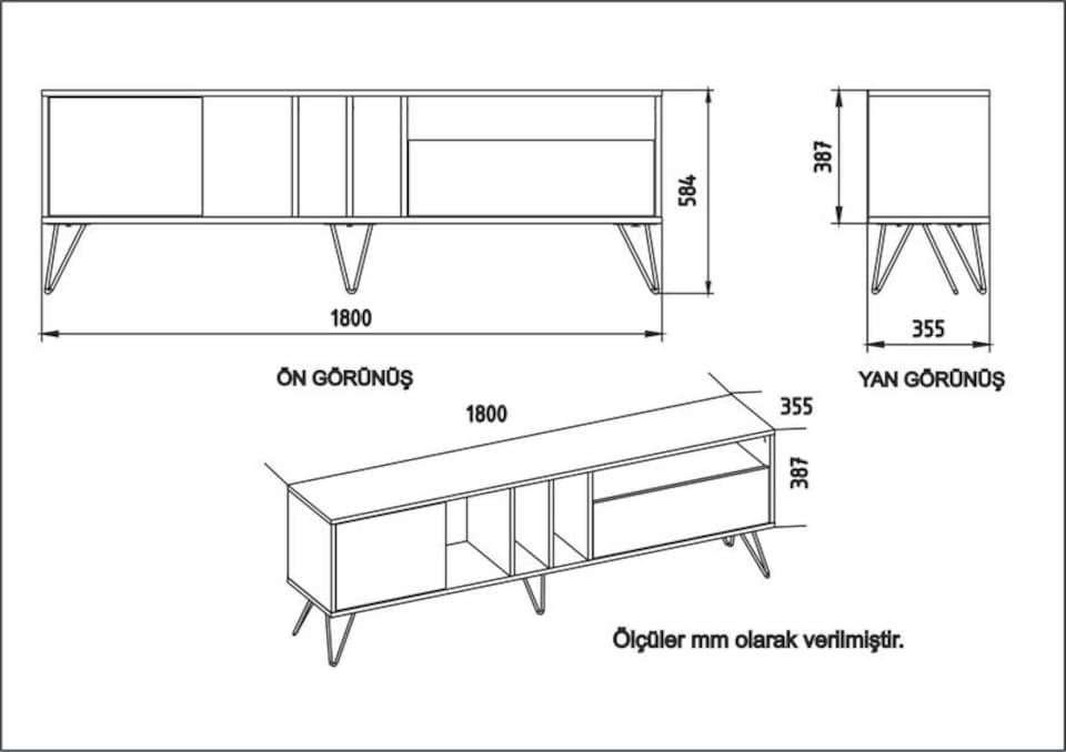 image 1 of Decorotika Mistico TV Unit for TVs up to 80 inch