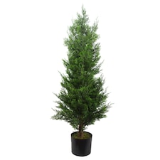 Cypress Bushy Topiary Tree Artificial 120cm Plant | Green | One Size