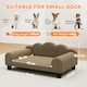 image 7 of Dog Sofa Bed, Cat Sofa with Backrest, Armrest, for Small Dogs, Grey | Brown | One Size