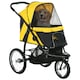 image 1 of PawHut 3 Wheel Pet Stroller, for Medium Small Dogs, Foldable Cat Pram - Yellow