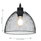 image 5 of Cassidy - Medium Black Mesh Easy Fit Metal Pendant Shade | Black | Medium | 1