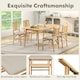 image 5 of COSTWAY Set of 2 Folding Dining Chairs Upholstered Beige White