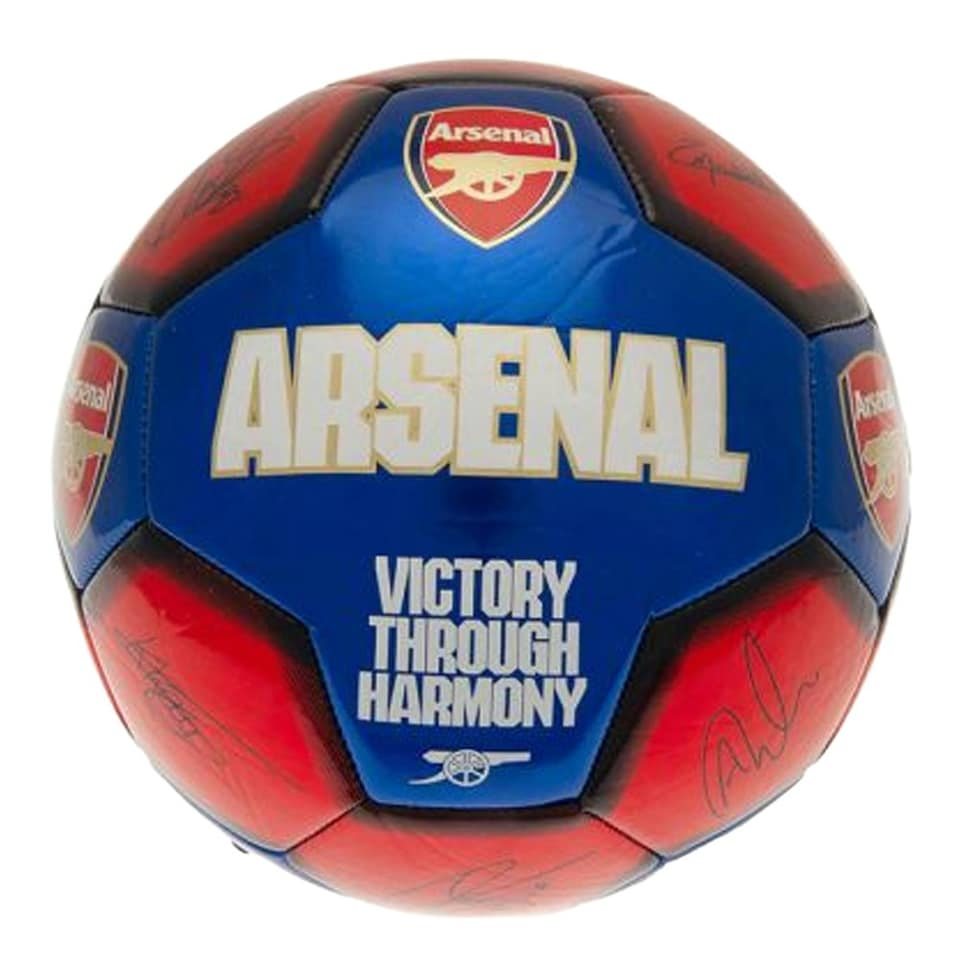 image 1 of Arsenal FC Printed Signature Mini Football - Red/Blue/Yellow - 1