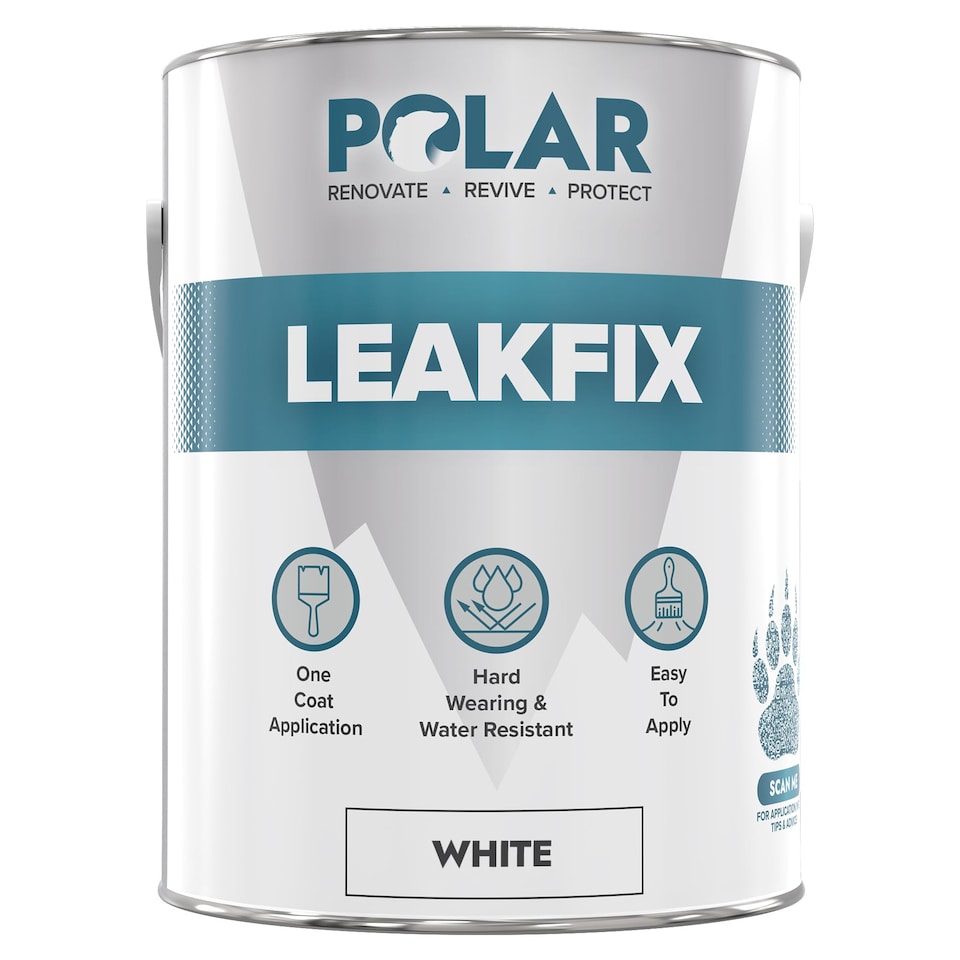 image 1 of Polar Leakseal Waterproof Roof Sealant Paint Instant Leaks Cracks Repair | White | White | 2.5 litre