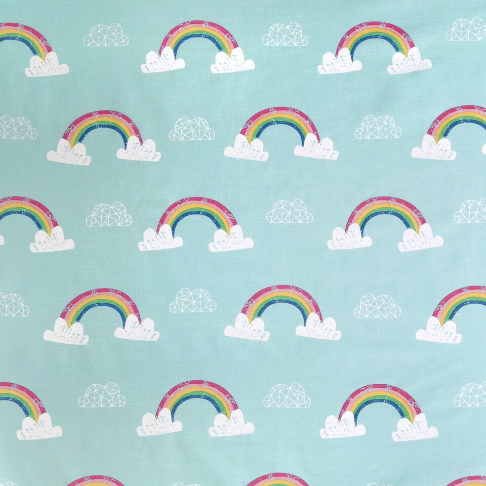 image 1 of Bedlam Rainbow Unicorn Fitted Bed Sheet Multi