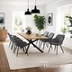 image 8 of Chair Marilyn - velvet look, quilted, continuous backrest, slim steel legs | Grey | grey/black | One Size | 6