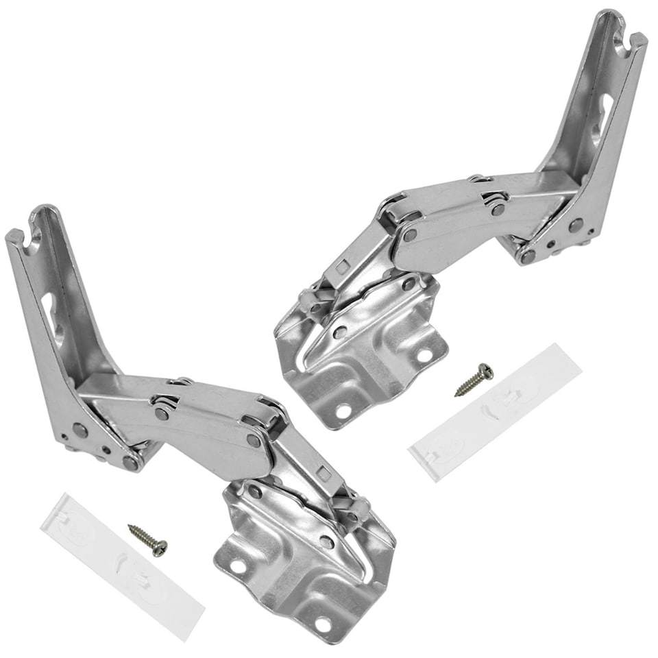 image 1 of SPARES2GO Door Hinge for Bosch Neff Siemens Fridge Freezer Pair 3704 3306 3307 5.0 Silver