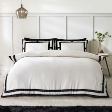 Catherine Lansfield So Soft Mono Panel Cream Duvet Cover Set Cream | Double