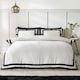image 1 of Catherine Lansfield So Soft Mono Panel Cream Duvet Cover Set Cream | Double