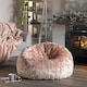 image 2 of icon Hacienda Classic Faux Fur Bean Bag Chair Light Pink Pink