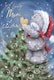 image 1 of Bear Putting Star On Tree Lovely Mum Christmas Card