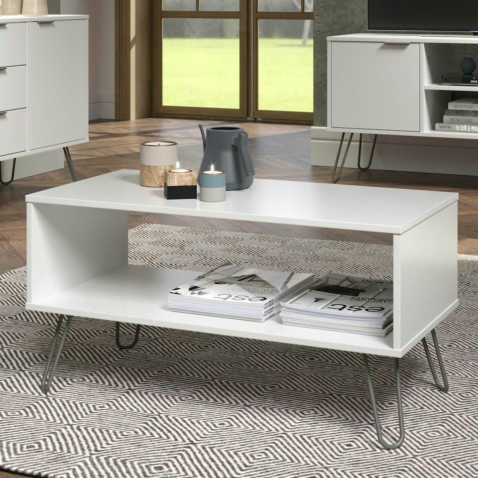 image 1 of Core Products Augusta White Open Coffee Table H91.0cm x H46.6cm x D45.0cm White