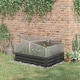 image 2 of Outsuuny Galvanised Raised Garden Bed with Greenhouse and Cover