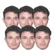 image 1 of Lando Norris Cardboard Face Mask - Pack of 6 Multi