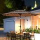 image 10 of Outsunny 3-Tier Garden Parasol w/ Solar LED Lights, Tilt, Crank Handle 
