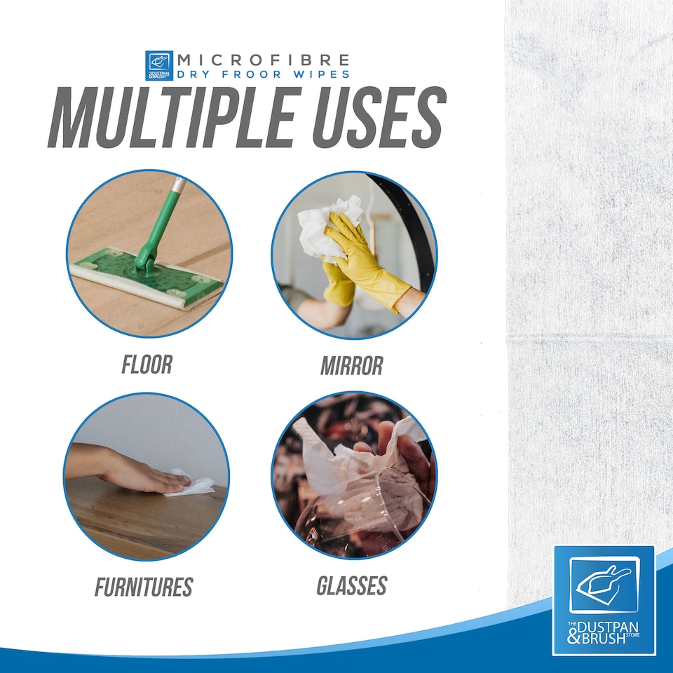 image 1 of Dry Floor Cleaning Wipes for Static Floor Mops Compatible with Flash Mop