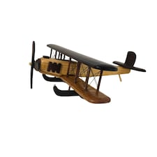 Handcrafted Vintage Wooden Airplane - Timber Voyager Model