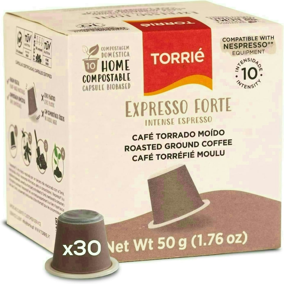 image 1 of Home Compostable - Intense Taste - Nespresso ® Compatible Biodegradable Coffee Capsules (30 Pods)