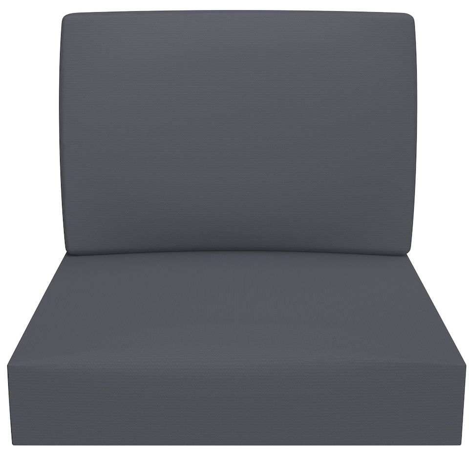 image 1 of Covers&All Outdoor Seat / Back Cushions, Durable Cover Rite Fabric, 24 in L x 24 in W x 5 in Thick, Grey