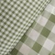 image 2 of OHS Reversible Gingham Duvet Quilt Cover Bedding Set, Single - Sage Green