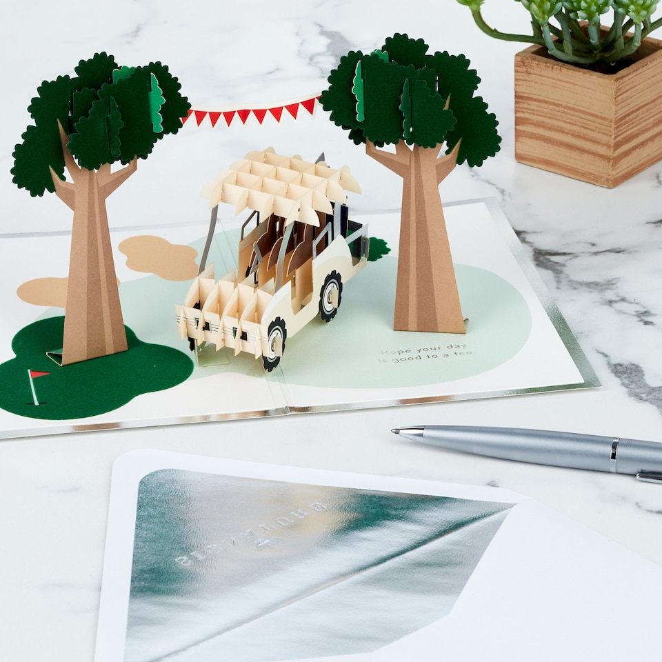 image 1 of Hallmark Father's Day Card - 3D Pop Up Golf Course Design