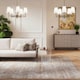 image 2 of KUKOON Neutral Beige Distressed Abstract Living Area Rug 60cm x 110cm