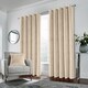 image 2 of Luxury Enhanced Living Cream Velvet, Supersoft, Blackout, Thermal Pair of Curtains with Eyelet Top - 66 x 72 inch (168x183cm) | Cream | Cream | 2