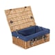 image 5 of 36cm Double Steamed Wicker Picnic Basket with Lining Red | Red | One Size