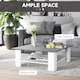 image 6 of HOMCOM Vintage Coffee Table Square 2 Tier Side End Desk Indoor Living Room 