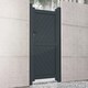image 1 of Pedestrian Gate 1000x1800mm Black - Diagonal Solid Infill and Flat Top Black