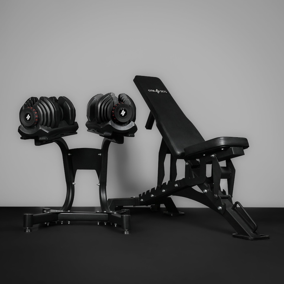 image 1 of GYM SETS 40kg Adjustable Dumbbell | Single + SS Bench
