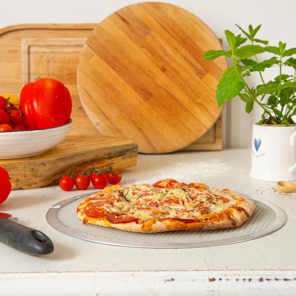 image 1 of Argon Tableware Aluminium Pizza Screen - 12" - Pack of 2