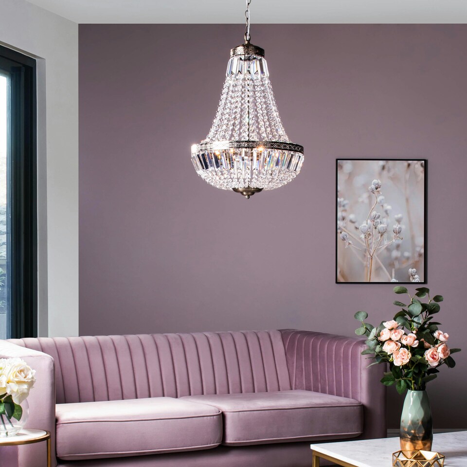 image 1 of BHS Esmeralda 4 Light Pendant, Brass