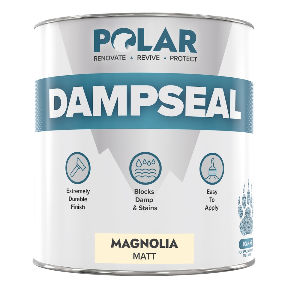 image 1 of Polar Damp Seal Paint Solvent Based For Interior Matt | Cream | Matt Magnolia | 1 litre